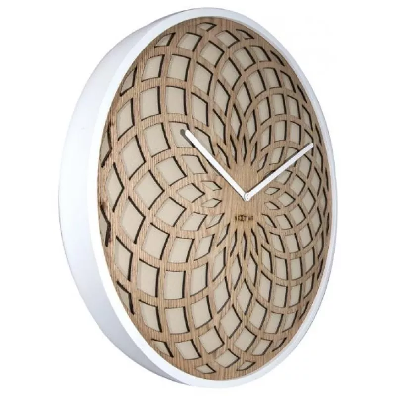 NeXtime Uhr 3149be Sun Large, Ø50 cm, Wand, Beige