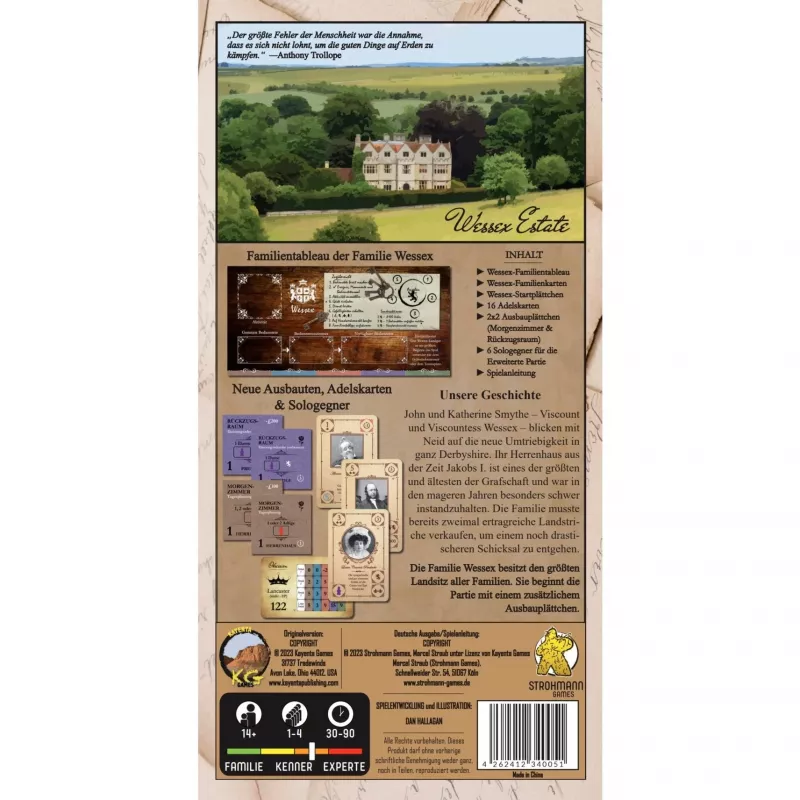 Obsession - Wessex, Brettspiel-Erweiterung