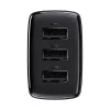 Baseus Kompakt-Schnellladegerät, 3x USB, 17 W (Schwarz)