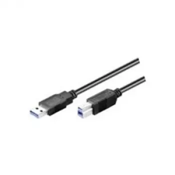 Wentronic Goobay USB 3.0 SuperSpeed-Kabel, Schwarz, 1,8 m – USB 3.0-Stecker (Typ A) > USB 3.0-Stecker (Typ B) (93655)