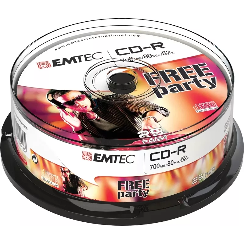 CD-R Emtec ECOC802552CB 700 MB 52x 25 Stück