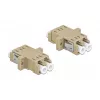 Glasfaseradapter DELOCK LC Buchse zu Buchse OM2 Duplex (2 Stück, Polybeutel)