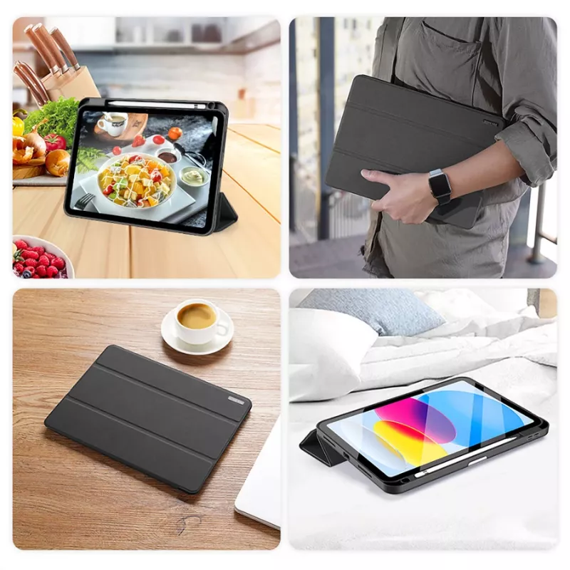 Tablet-Hülle dux ducis DUX DUCIS DOMO faltbar mit Stiftaufbewahrung für iPad 10 (2022) schwarz