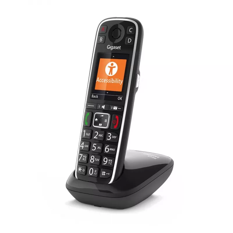 Gigaset E720 Analog/DECT Telefon mit Rufnummernanzeige Schwarz