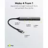 Goobay Slim 4-Port USB-Hub, USB-C™ auf USB-C™/USB-A, USB 3.2 (74459)