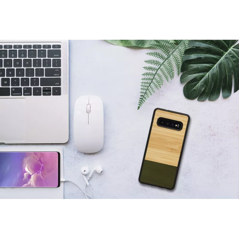 Smartphone-Hülle man and wood für Galaxy S10 — Bamboo Forest schwarz