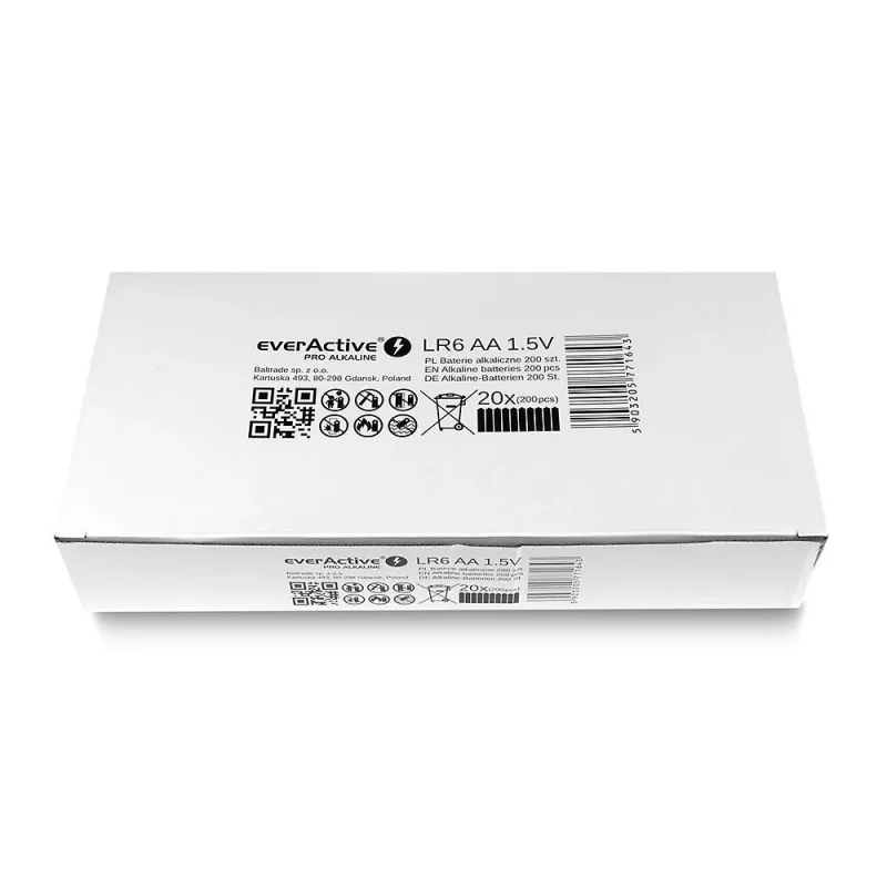 Einweg-AA-Alkalibatterien everActive LR610PAKPA, 1,5 V, 3000 mAh, 10er-Pack