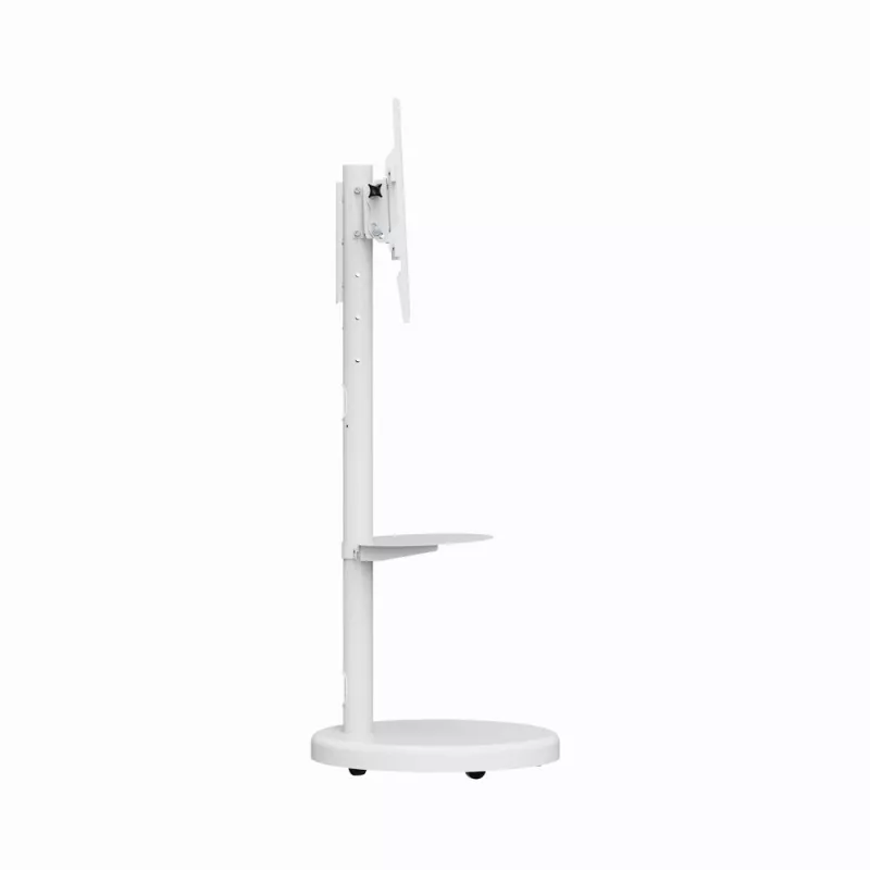 Boden-TV-Ständer GEMBIRD TVS-86TR-01-W für 37–86 Zoll Fernseher, weiß, schwenk- und neigbar, VESA 200x200–600x400, max. Belastung 50 kg