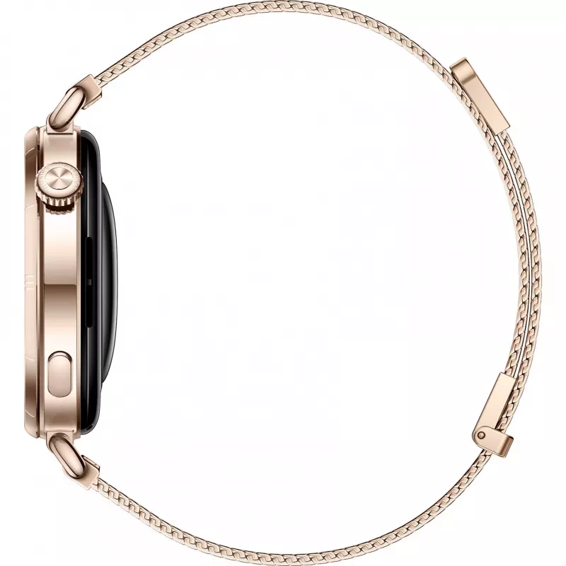 Smartwatch HUAWEI WATCH GT6 1,32 Zoll AMOLED, 41 mm, Edelstahl, Gold, Milanese-Armband, IP69, 14-Tage-Batterie