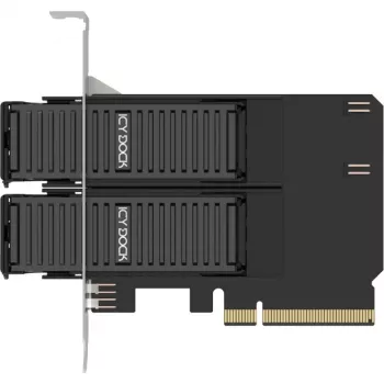PCIe-Adapterkarte icybox MB312M4P-B — 2× M.2 NVMe auf PCIe 4.0 x8 (Bifurkation)