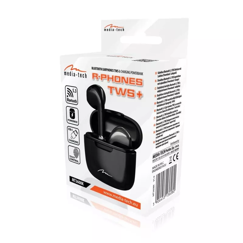 Kopfhörer Media-Tech MT3608K R-Phones TWS+ schwarz