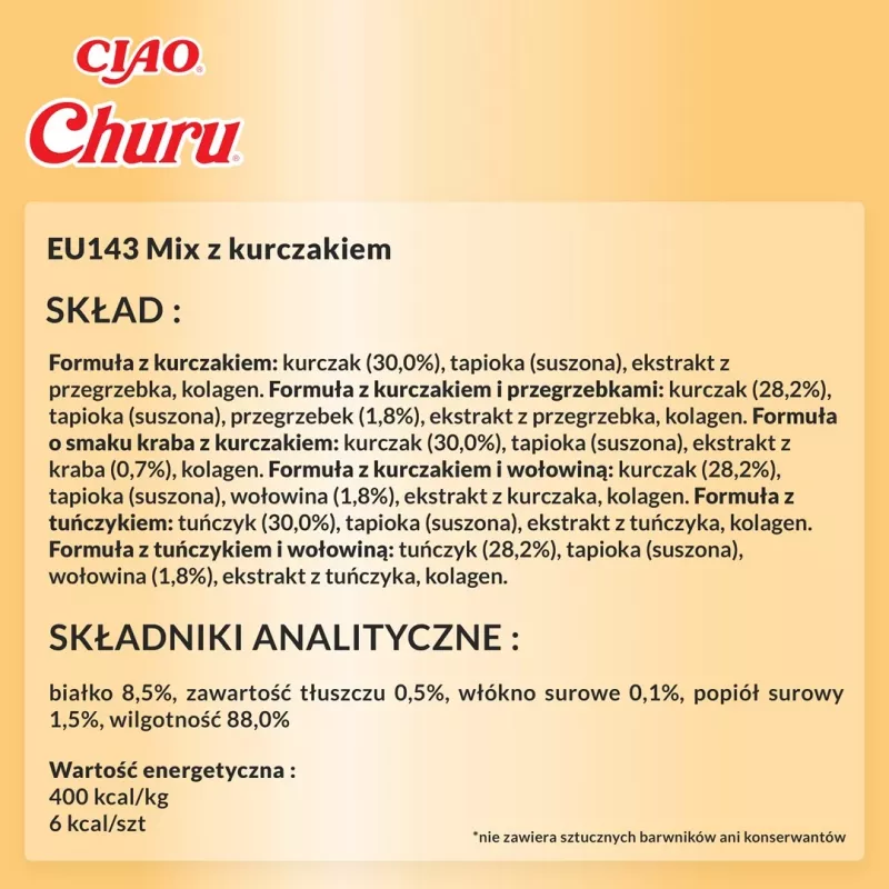 Katzenleckerli INABA Churu Variety Box — Hühnerpasten-Leckerli, 40 × 14 g, getreidefrei, gluten- und sojafrei