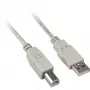 USB 2.0 Kabel, USB-A Stecker > USB-B Stecker (Grau, 0,5 Meter)