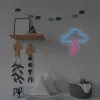 Neonlicht MANTA SNL71BL Wolke mit Blitz Blau‑Pink – dekoratives LED-Neonschild