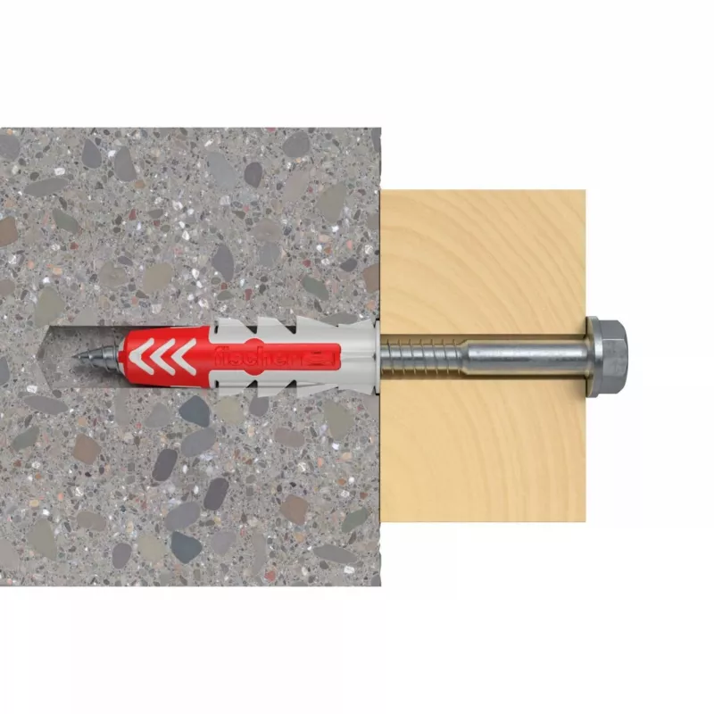 fischer Dübel DUOPOWER 10x50 BigBox Hellgrau/Rot 210 Stück wiederverschließbar (570550)