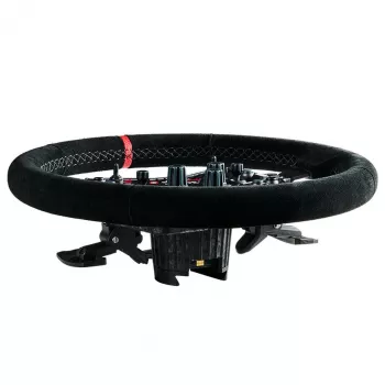 Asetek SimSports Lenkradkranz, abgesenkt, 340 mm - schwarz, Veloursleder