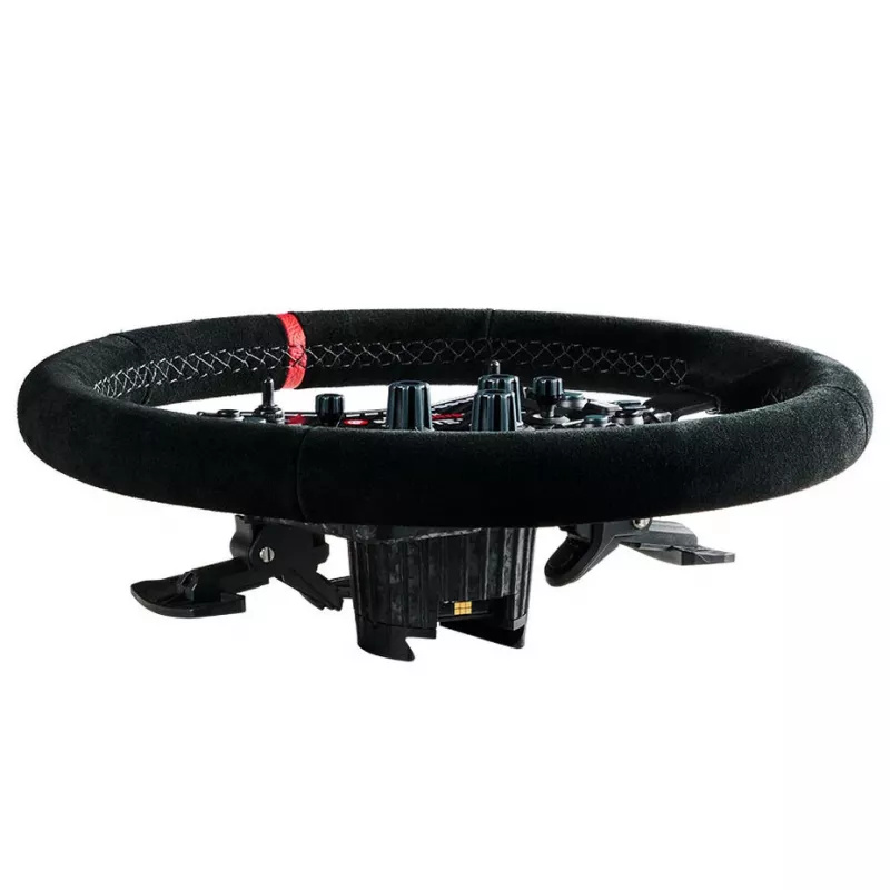 Asetek SimSports Lenkradkranz, abgesenkt, 340 mm - schwarz, Veloursleder