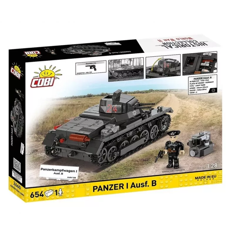 Bausatz Cobi Panzer I Ausf. B – 654 Teile, detailliertes Modellbausatz