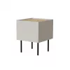 Cama Nachttisch, 2 Stk., FELLINI, 40x41x60, Kaschmir + geölte Eichenplatte