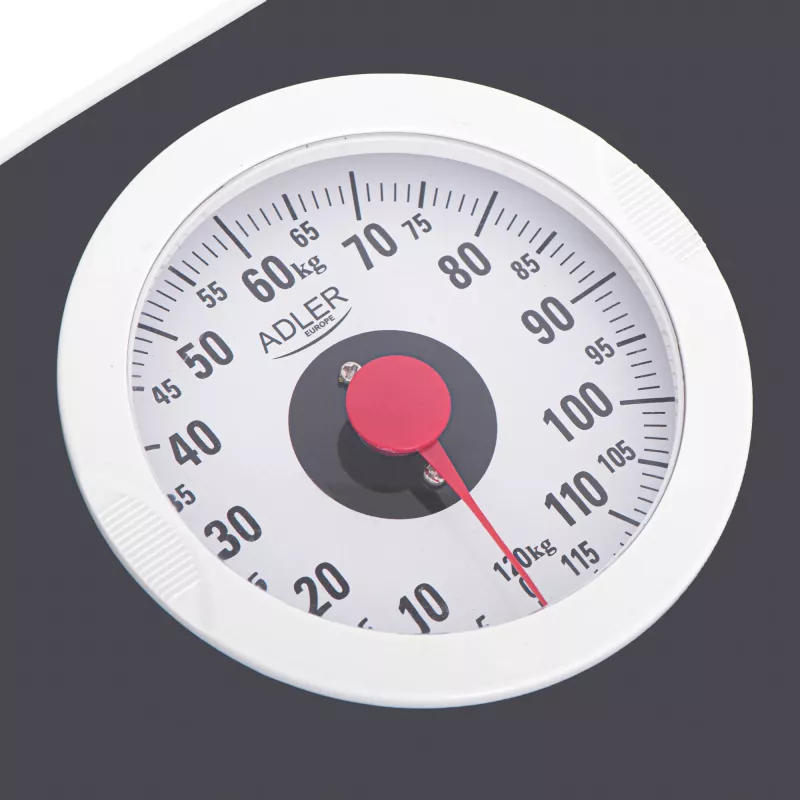 Mechanische Personenwaage Adler AD 8178 – max. 120 kg, Genauigkeit 1 kg, schwarz
