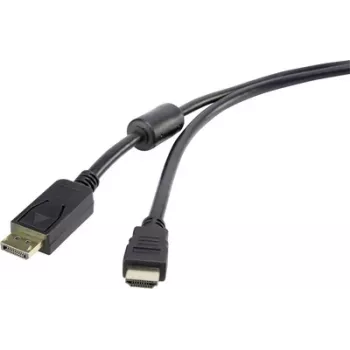 DisplayPort-auf-HDMI-Kabel Renkforce 5 m – digitale Audio-/Videoübertragung