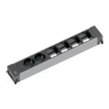 Stromverlängerung Bachmann 916.025 0,1 m 2 AC-Steckdosen Schwarz