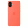 iPhone 16 Plus Silikon Case mit MagSafe - Mandarine