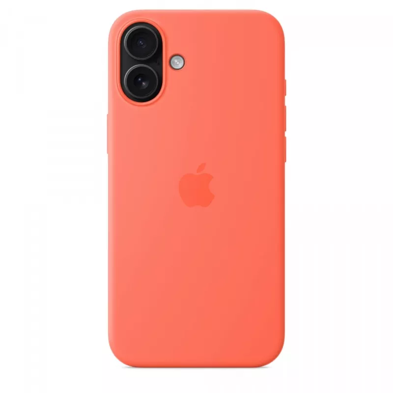 iPhone 16 Plus Silikon Case mit MagSafe - Mandarine