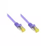 RJ45 Patchkabel mit Cat.7 Rohkabel und Rastnasenschutz (RNS®), S/FTP, PiMF, halogenfrei, 600MHz, OFC, Violett, 1m, Good Connections® (8070R-010V)