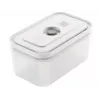Vakuumierbox ZWILLING 36807-007-0, rechteckiger Kunststoff-Lebensmittelbehälter, 1,1 l & 2,3 l, luftdicht verschließbarer Deckel, abnehmbar, durchscheinend weiß