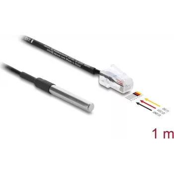 Sensor-/Aktorkabel DELOCK 91384 — 1 m, RJ-45-Stecker, schwarz