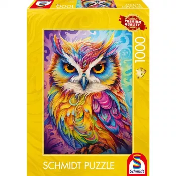 1000-Teile-Puzzle Schmidt Spiele 59782 — Owl in Parrot Dress, Puzzle, 1.000 Teile