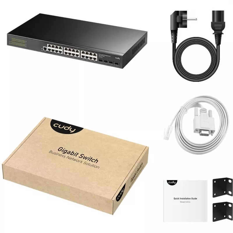 Managed Switch Cudy GS2024S2 L2/L3 Gigabit Ethernet 24 Ports 1U