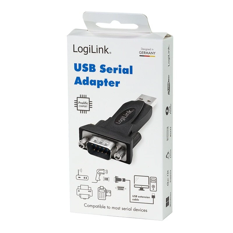 LogiLink AU0002F RS-232 USB 2.0 Adapter Stecker Schwarz