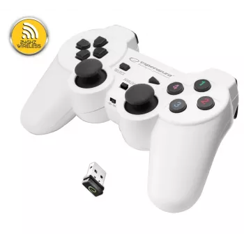 Esperanza EGG108W Gaming Controller Schwarz, Weiß RF Gamepad Analog / Digital PC, Playstation 3