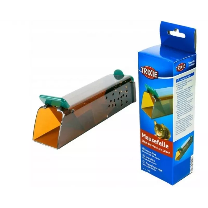 Humane Lebendfalle für Mäuse Trixie TX-4192, Technopolymer-Gehäuse, 60 × 45 × 170 mm, wiederverwendbar