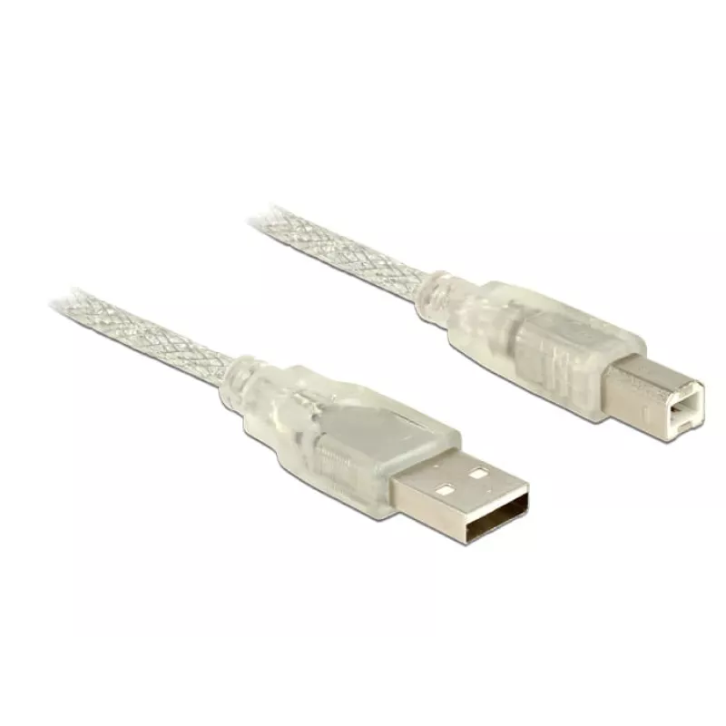 USB-Kabel DeLOCK 83895 USB 2.0 3m USB A USB B Transparent