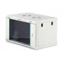 Wandmontiertes 19-Zoll-Rack-Gehäuse DIGITUS Dynamic‑N DN-37100, 7U, 600x450 mm (BxT), IP20, hellgrau, unmontiert