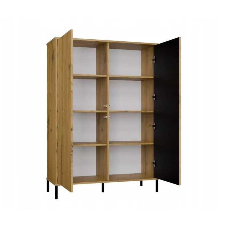KAMARO 2DD schlank/GŁ Eiche ARTISAN DISPLAY CABINET