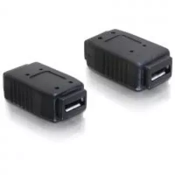 Adapter USB Micro-A+B Buchse auf USB Micro-A+B Buchse DeLOCK 65034 Schwarz