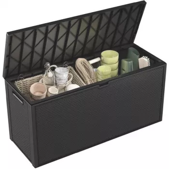 Outdoor-Aufbewahrungsbox Keter 249722 270 L, witterungsbeständig, Graphit, rechteckig 1180×440×580 mm