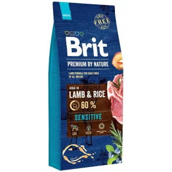 Brit Premium by Nature Sensitive Lamm mit Reis Trockenfutter für Hunde 15 kg
