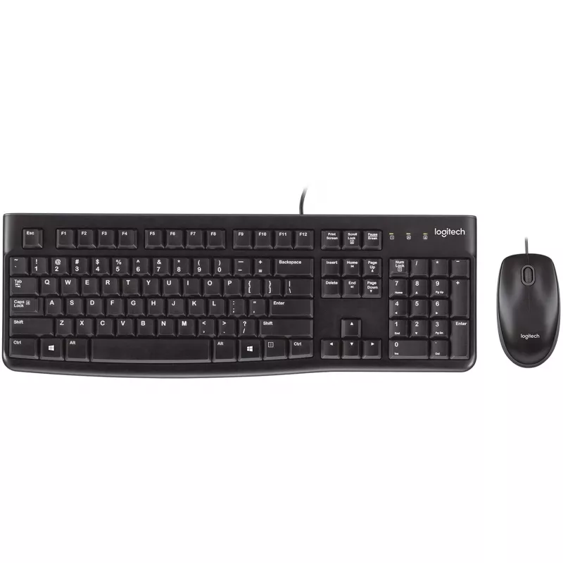 Desktop MK120, kabelgebunden, USB, QWERTZ, schwarz, Maus inklusive