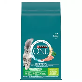 Trockenes Katzenfutter Purina Nestlé PURINA ONE Indoor Formula Truthahn 9,75 kg, ausgewachsene Wohnungskatzen, 36 % Protein, 13 % Fett