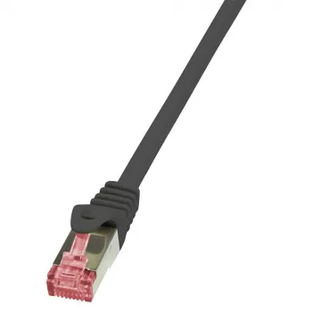 LOGILINK CQ2013S LOGILINK Patchkabel Cat.6 S/FTP PIMF PrimeLine 0,25m, Schwarz