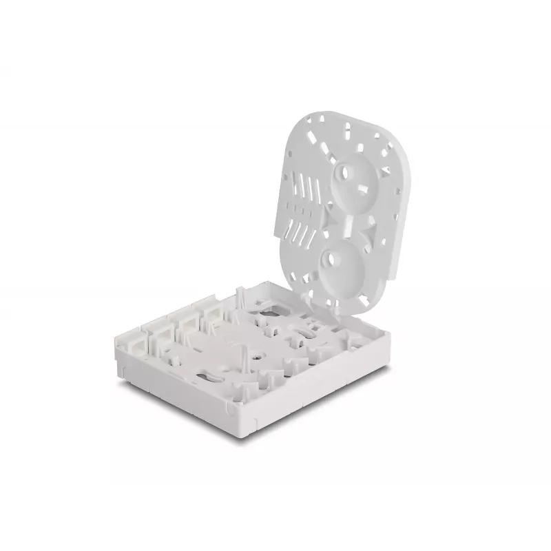DeLOCK Glasfaser-Anschlussdose FTTH Wandmontage 4 x SC Simplex LC Duplex weiß
