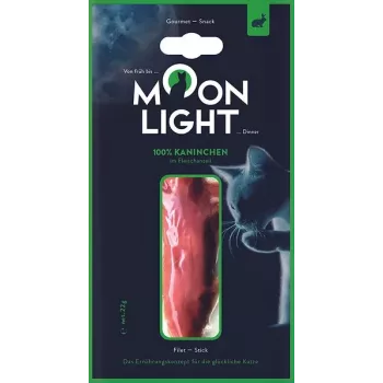 Nasses Katzenleckerli MOONLIGHT Dinner Kaninchenfilet 22 g Beutel — ausgewachsene Katzen, Kaninchengeschmack, 65 % Feuchtigkeit, 24,3 % Protein