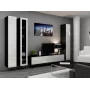 Cama geschlossen Schrank VIGO '180' 180/40/30 weiß/schwarz glänzend