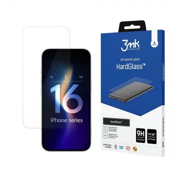 3MK HardGlass Clear Displayschutzfolie Apple iPhone 16 Pro Stoßfest Kratzfest