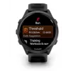 Smartwatch GARMIN Forerunner 570 — 47 mm schiefergraues Aluminiumgehäuse, transluzentes schwarzes Silikonarmband
